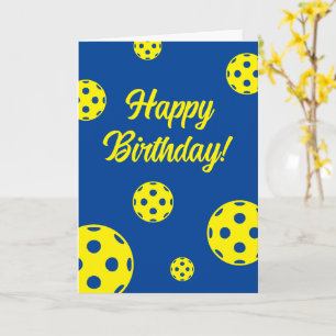 Pickleball mania Birthday-kort för spelare och flä Kort