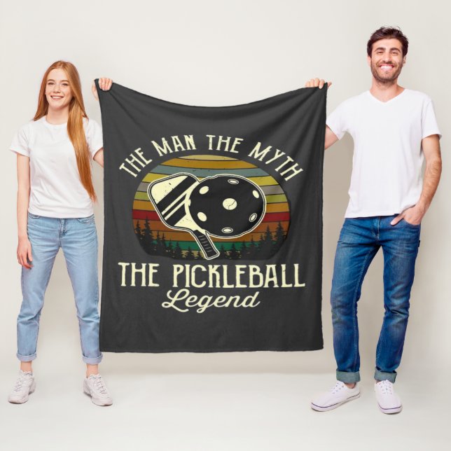 Pickleball- Mannen, Myten, Legenden  Fleecefilt (På plats)