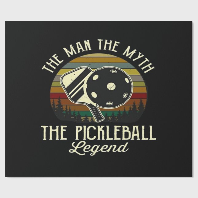 Pickleball- Mannen, Myten, Legenden  Presentpapper (Platt)