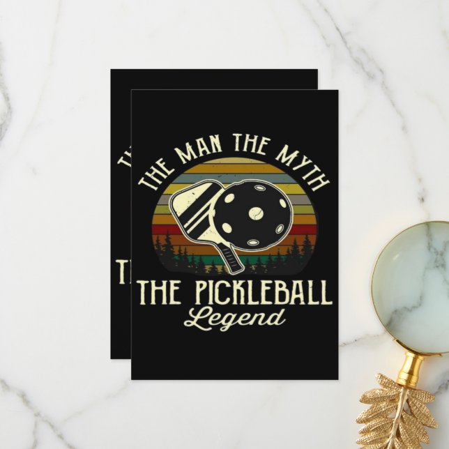 Pickleball - mannen, myten, legenden tack kort (Fram/Back In Situ)
