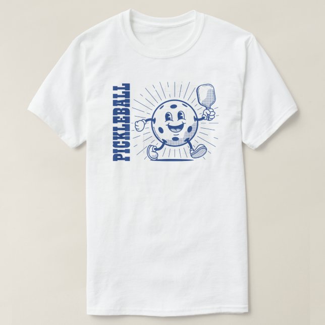 PICKLEBALL MASCOT - Rebel Blue T Shirt (Design framsida)