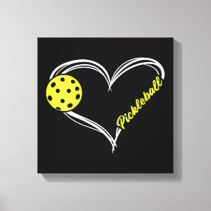 Pickleball-matchen Womens Kärlek - söt pickleball- Canvastryck