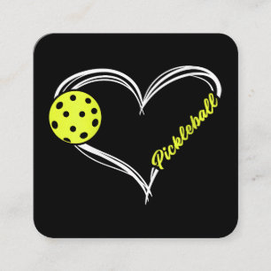 Pickleball-matchen Womens Kärlek - söt pickleball- Fyrkantigt Visitkort