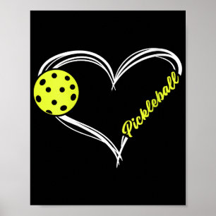 Pickleball-matchen Womens Kärlek - söt pickleball- Poster
