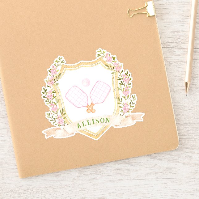 Pickleball med extra-a-Namn Klistermärken (Anteckningsbok)