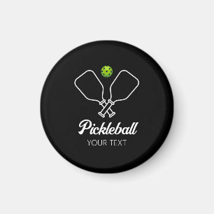Pickleball med Paddles & Boll Personlig Magnet