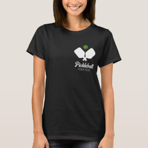 Pickleball med Paddles & Boll Personlig Namn T Shirt