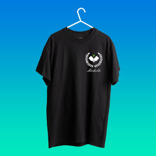 Pickleball med Paddles & Boll Personlig Namn T Shirt