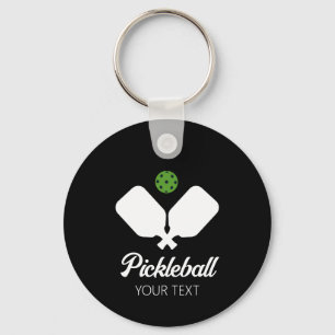 Pickleball med Paddles & Boll Personlig Nyckelring