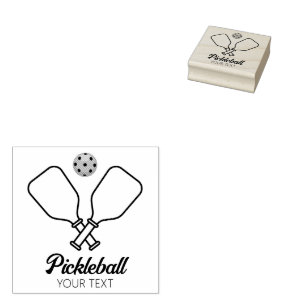 Pickleball med Paddles & Boll Personlig Stämpel