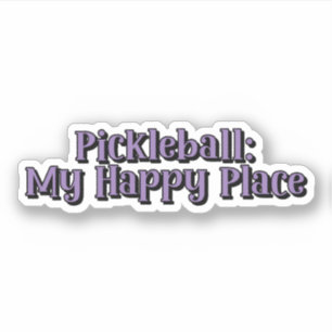 Pickleball: Min Retro-text från Lycklig Ställe Klistermärken