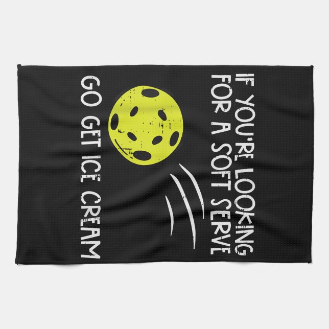 Pickleball Mjuk Serve Få Glass Pickle Boll Mig Kökshandduk (Horisontell)