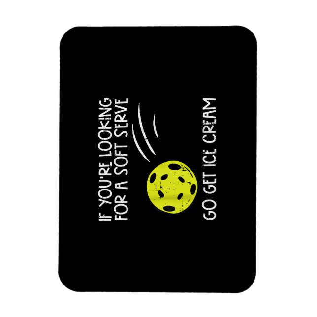 Pickleball Mjuk Servering Få Glass Pickle Boll Mig Magnet (Vertikal)