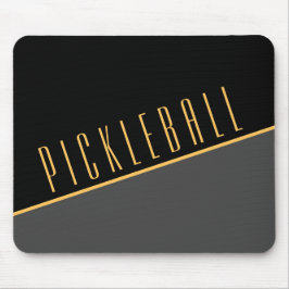 PiCKLEBALL Modern Diagonal Black Grått Färg block Musmatta