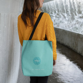 Pickleball Monogram Robin's Egg Blue Tygkasse