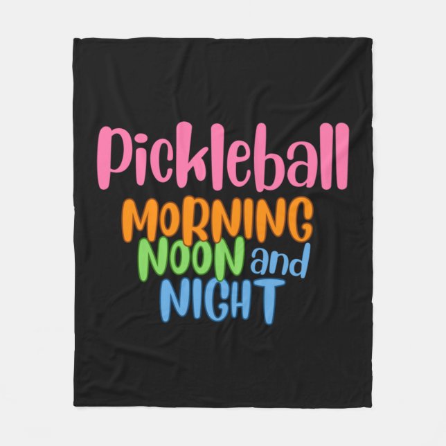 Pickleball Morgon Non och Natt 1 Fleecefilt (Framsidan)