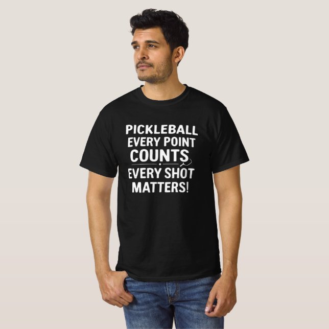 Pickleball Motivational Quote T Shirt (Hel framsida)