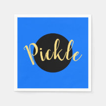 Pickleball Motto (ljusblå svart Mitten-cirkel)