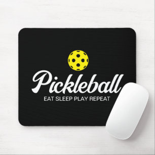 Pickleball moussepad-gåva Eat Ssov Play Upprepa Musmatta