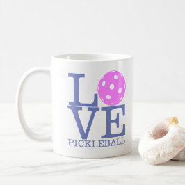 Pickleball mugg: "KÄRLEK PICKLEBALL ", Kaffemugg