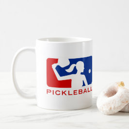 Pickleball mugg: (Röda/blått) högre seriekvinnor, Kaffemugg