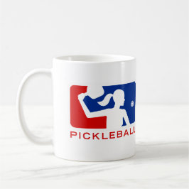 Pickleball mugg: (Röda/blått) högre seriekvinnor, Kaffemugg