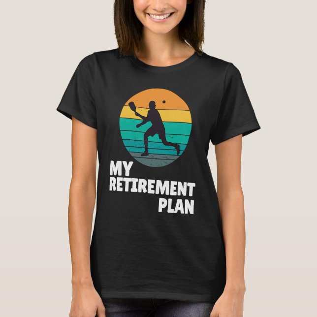 Pickleball My Pension Plan Dink Legend Paddle T Shirt (Framsida)