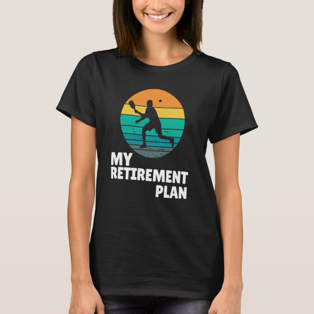 Pickleball My Retirement Plan Dink Legend Paddle T Shirt (Framsida)