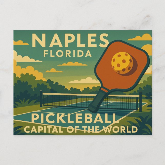 Pickleball Neaples Florida Helg Vykort (Framsida)