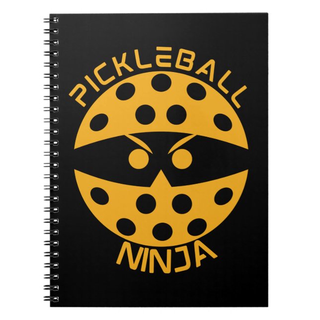 Pickleball ninja - orange anteckningsbok (Framsidan)