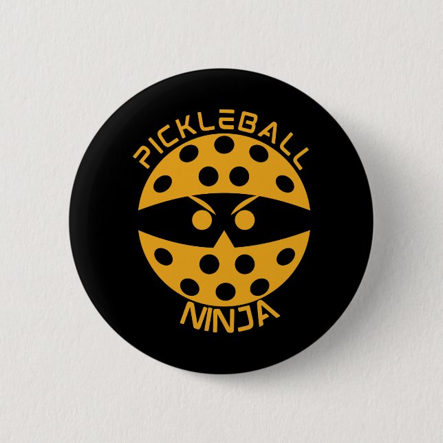 Pickleball ninja - orange knapp (Framsida)
