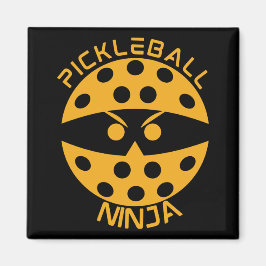 Pickleball ninja - orange magnet