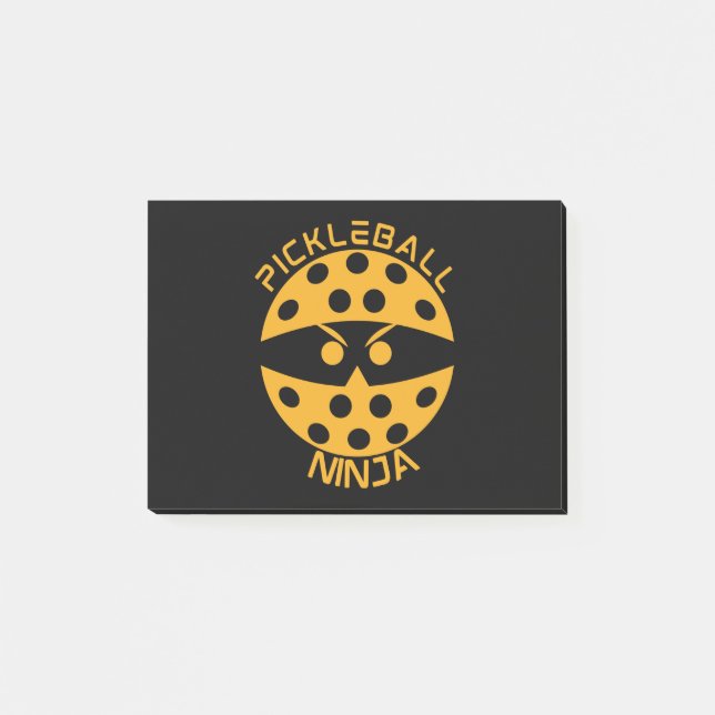 Pickleball ninja - orange post-it block (Framsida)