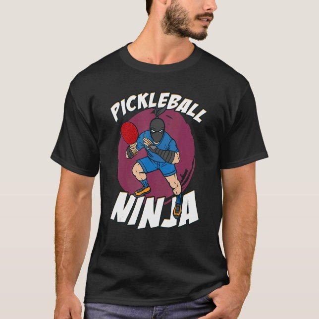 Pickleball ninja Stealth Master Ninja T Shirt (Framsida)