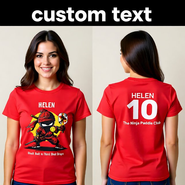 Pickleball Ninja: Tyst men dödlig T Shirt (Pickleball The Drop Ninja Silent but Deadly T-Shirt)