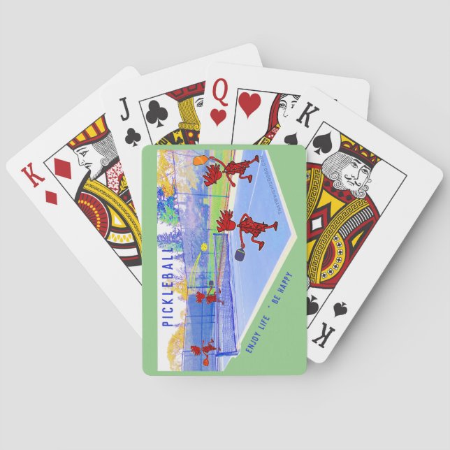 Pickleball njuter av livet ... Klassiska uppspelni Casinokort (Baksidan)