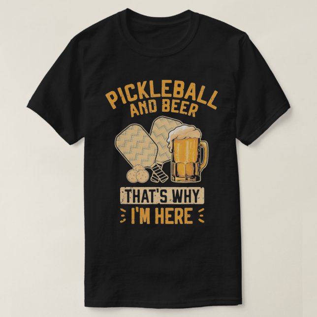 Pickleball och Beer Classic TShirt T Shirt (Design framsida)