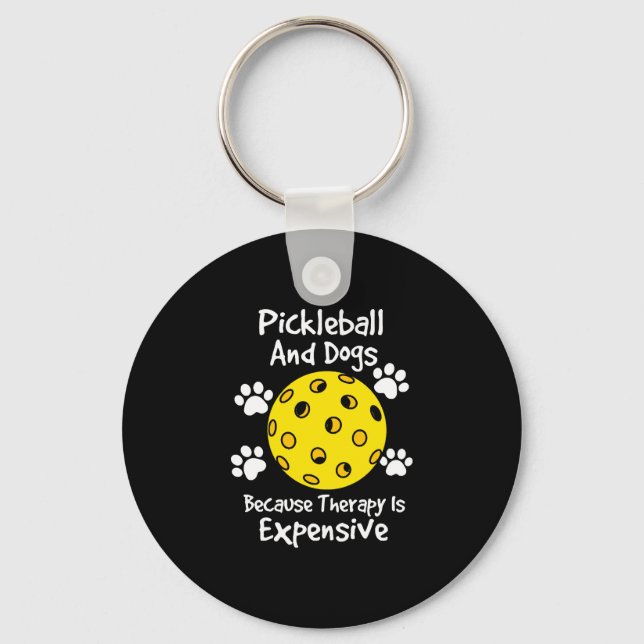 Pickleball och Hundar eftersom behandling är kosts Nyckelring (Framsida)