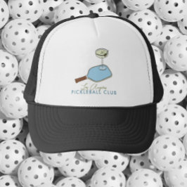 Pickleball och martini grafisk klubbmössa keps
