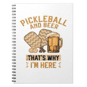 Pickleball och öl Det är därför jag är här Roligt Anteckningsbok