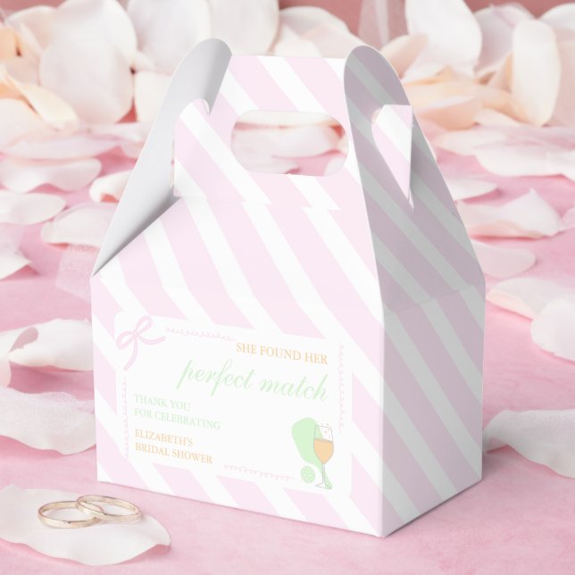 Pickleball och Prosecco Bröllopsdusch Presentaskar (Bröllop)