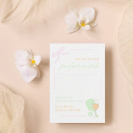 Pickleball och Prosecco Bröllopsfest Tack Kort