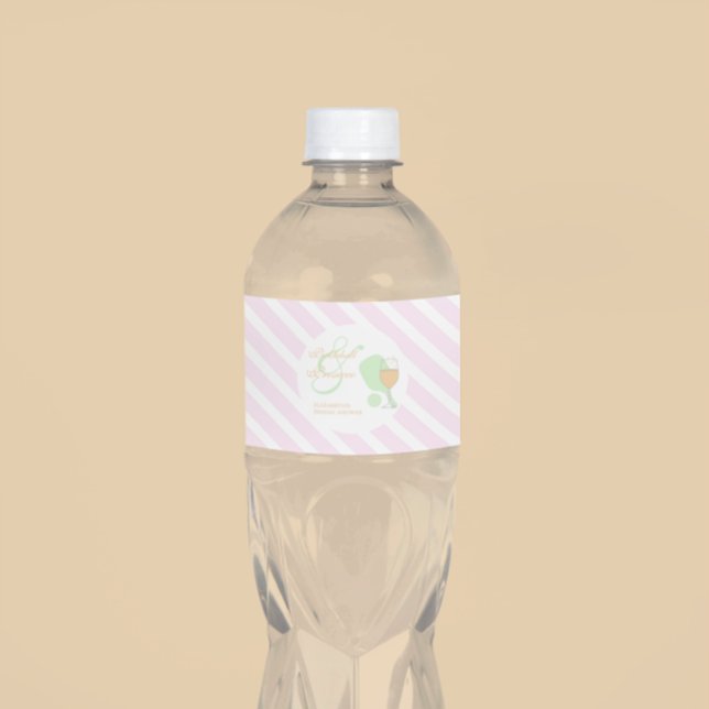 Pickleball och Prosecco Bröllopsfest Vattenflaskor Etikett (Skapare uppladdad)