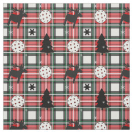Pickleball 🎄 och renar God jul Fabric Tyg