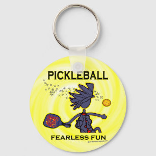 Pickleball oförskräckt roligt nyckelring