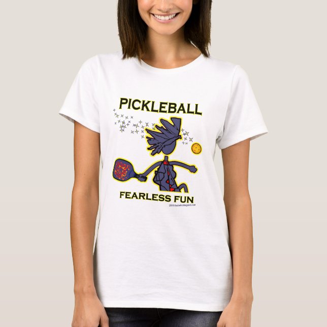 Pickleball oförskräckt roligt t-shirt (Framsida)