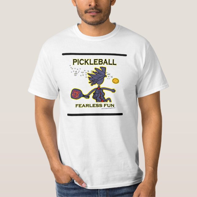 Pickleball oförskräckt roligt t shirt (Framsida)
