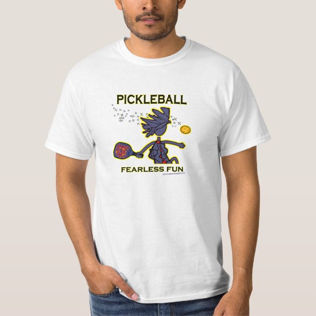 Pickleball oförskräckt roligt tee shirt (Framsida)