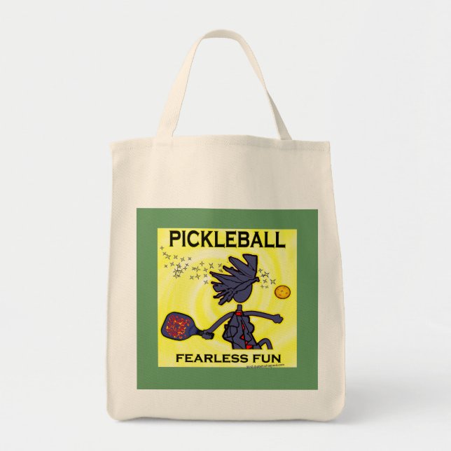 Pickleball oförskräckt roligt tygkasse (Framsidan)