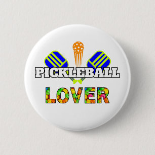 Pickleball Ord, korsad Paddles Boll Älskare Knapp